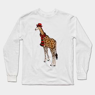 Christmas Giraffe Long Sleeve T-Shirt